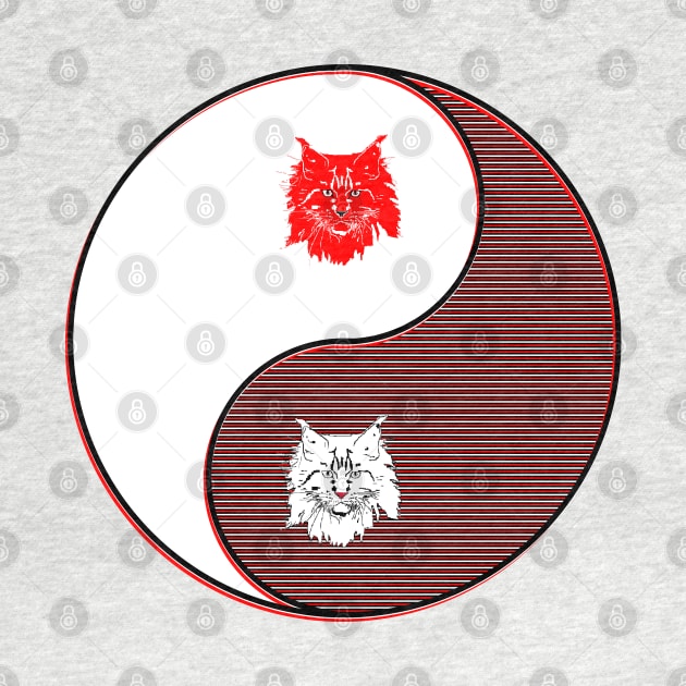 yin yang balance harmony design eastern philosophy cat by 4rpixs